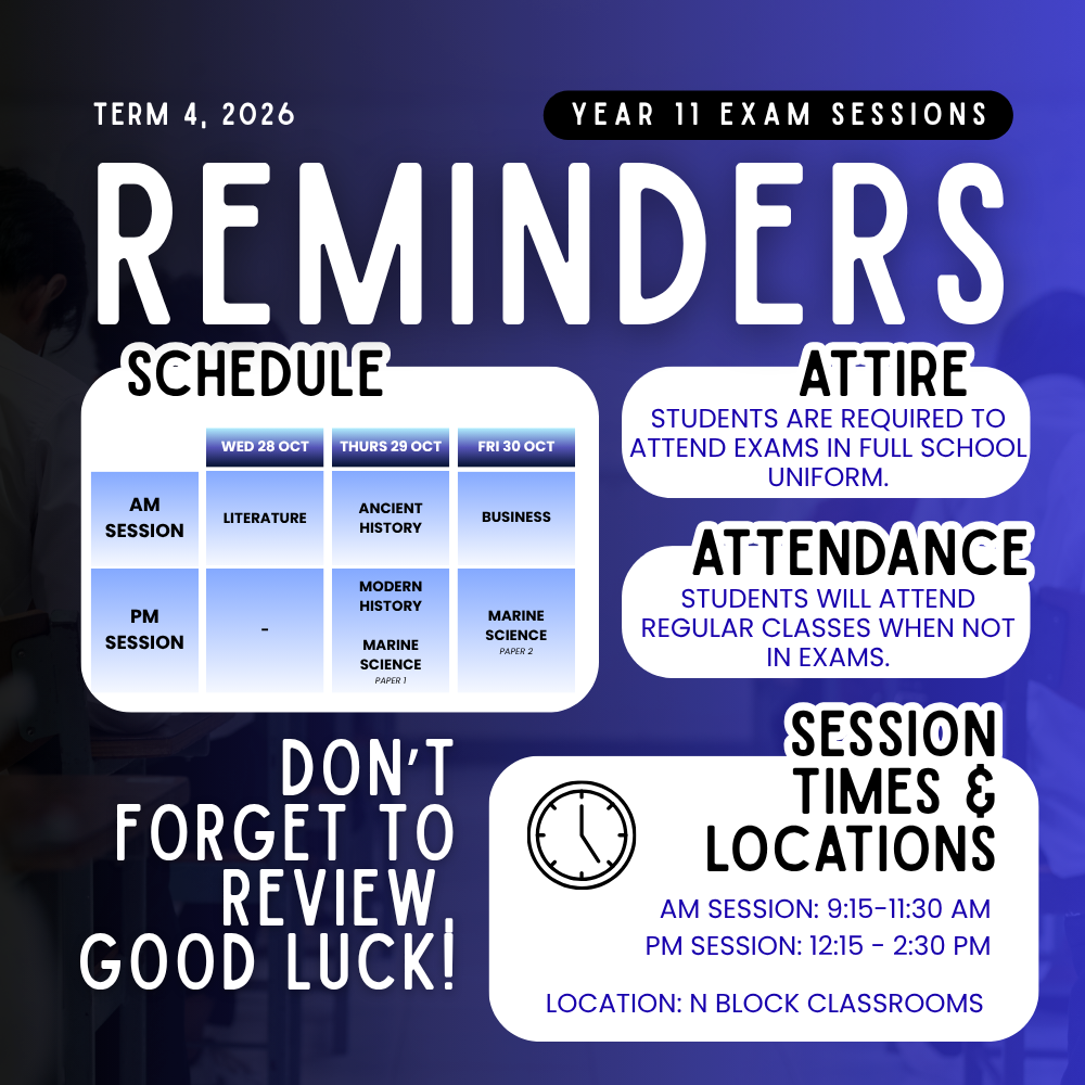 2026 Term 4 Year 11 Internal Exam Session Schedule.png