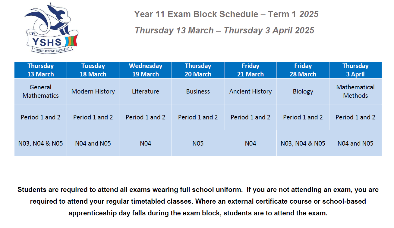 Year 11 exams - term 1 2025.PNG